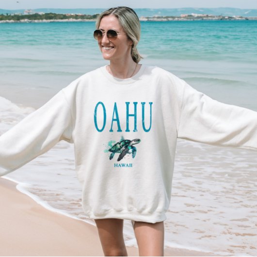 Oahu Hawaii Vacation Grunge Sweatshirt
