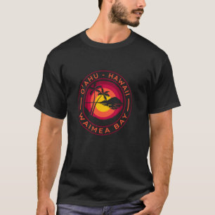 Oahu Hawaii Waimea Bay Strand Tropischer Sonnenunt T-Shirt
