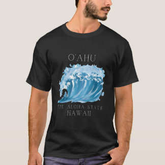 O'Ahu Hawaii Wave Aloha Staat T-Shirt