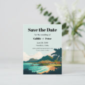Oahu Hawaii Wedding Save the Date Einladung (Stehend Vorderseite)