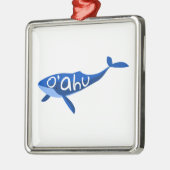 O'ahu Hawaii Whale Ornament Aus Metall (Links)