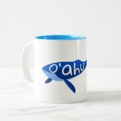 O'ahu Hawaii Whale Zweifarbige Tasse (Vorderseite Links)
