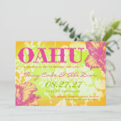 OAHU HAWAII Zielort Einladung (Stehend Vorderseite)