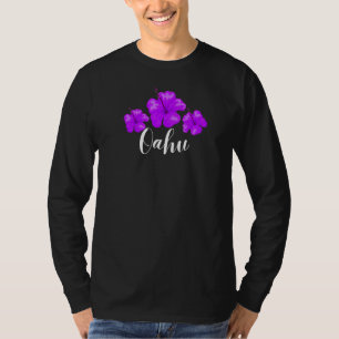 Oahu Hawaiianische Inseln Hibiskus Blume Hawaii Su T-Shirt