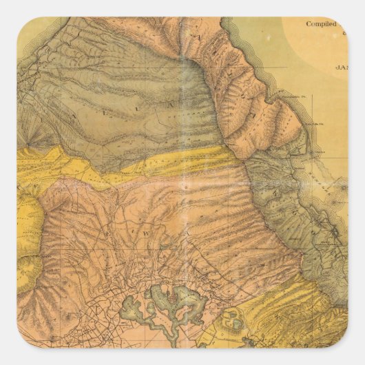 Oahu, Hawaiianische Inseln Quadratischer Aufkleber (Vorderseite)