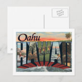 Oahu, HawaiiGroße BriefszenenOahu, HI Postkarte (Vorne/Hinten)