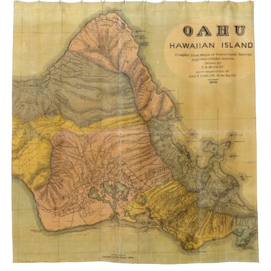 Oahu, hawaiische Inseln Duschvorhang (Vorderseite)
