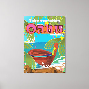 Oahu Holiday Reiseplakat Leinwanddruck