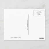 Oahu Island, Hawaii, Vintage Karte 1887 (Rückseite)