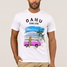 Oahu Kamaʻaina Rosa Vintage Van Surfbrett