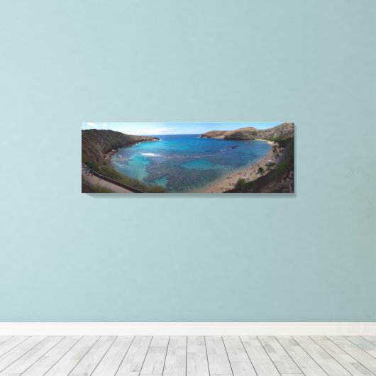Oahu Ocean Panoramic Leinwanddruck (Insitu (Holzboden))