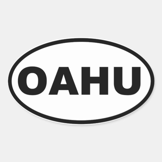 OAHU OVALER AUFKLEBER (Vorderseite)