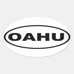 OAHU OVALER AUFKLEBER
