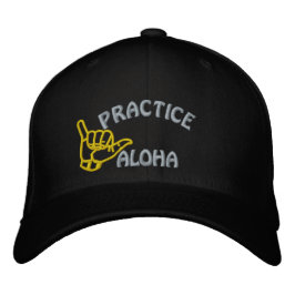 Oahu praktiziert Aloha Shaka (Hang locker) Bestickte Baseballkappe