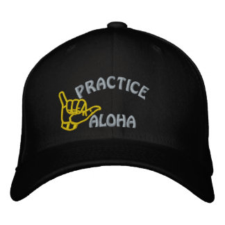 Oahu praktiziert Aloha Shaka (Hang locker) Bestickte Baseballkappe