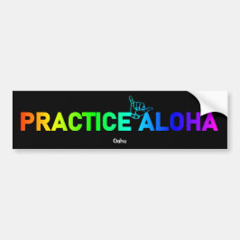 Oahu Praxis Aloha Rainbow Shaka (Hang lose) Autoaufkleber