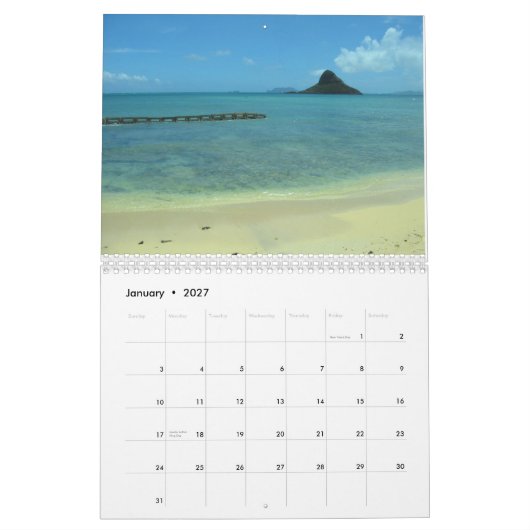 Oahu-Strand-Hütte 2013 Kalender (Jan 2027)