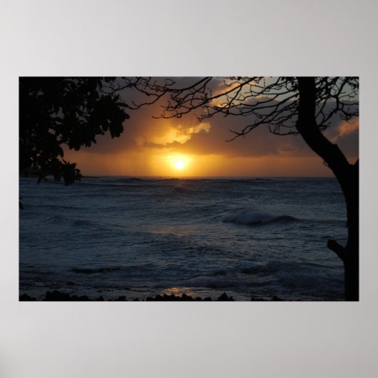 Oahu Sunset Poster (Vorne)