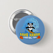 Oahu Surfing Panda Button (Vorne & Hinten)