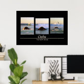 Oahu - The North Shore - Surfen Poster (Heimbüro)