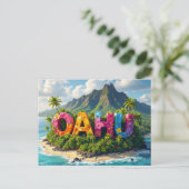 Oahu Träumen Postkarte (Stehend Vorderseite)
