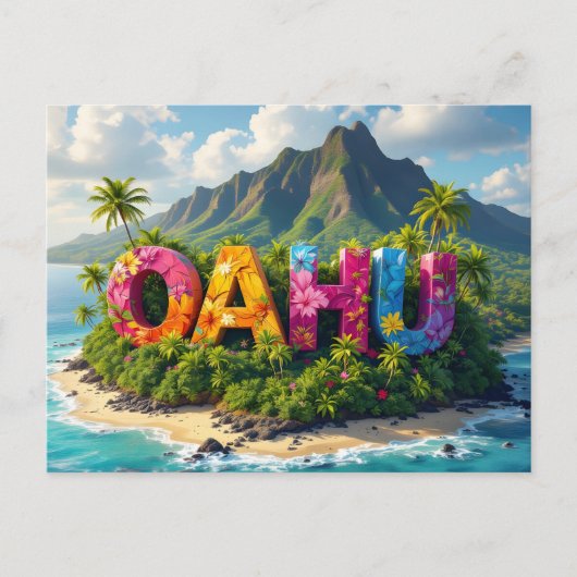 Oahu Träumen Postkarte (Vorderseite)