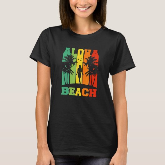 Oahu Tropical Island Maui Beach Party Hawaii T-Shirt (Vorderseite)