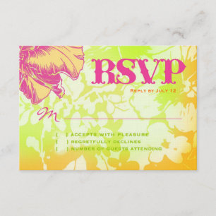 OAHU-UAWG Blumenleinenpapier RSVP Karte