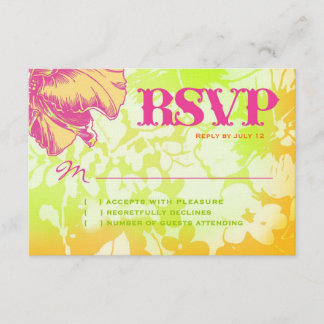 OAHU UAWG Floral Liner Paper RSVP Karte