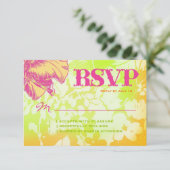 OAHU UAWG Floral Liner Paper RSVP Karte (Stehend Vorderseite)