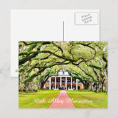 Oak Alley Plantation Postkarte (Vorne/Hinten)