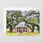 Oak Alley Plantation Postkarte (Vorne/Hinten)