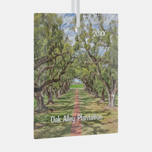 Oak Alley Plantation, Südliche Olivenbäume Ornament Aus Glas (Vorderseite Rechts)