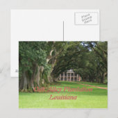 Oak Alley PlantationLouisiana Postkarte (Vorne/Hinten)