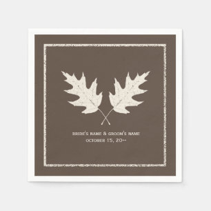 Oak Blätter Herbst Hochzeit Napkins Serviette