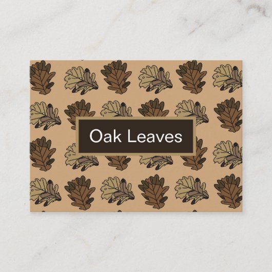 Oak Blätter Herbstnatur Visitenkarte (Vorderseite)