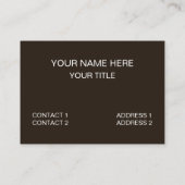 Oak Blätter Herbstnatur Visitenkarte (Rückseite)