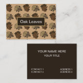 Oak Blätter Herbstnatur Visitenkarte (Vorne/Hinten)