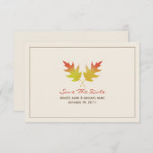 Oak-Blätter Hochzeit im Herbst Save the Date (Vorne/Hinten)