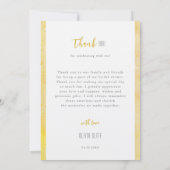 Oak-Blätter im Herbst Brautparty Dankeschön Karte (Rückseite)