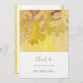 Oak-Blätter im Herbst Brautparty Dankeschön Karte (Vorne/Hinten)