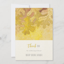 Oak-Blätter im Herbst Brautparty Dankeschön Karte