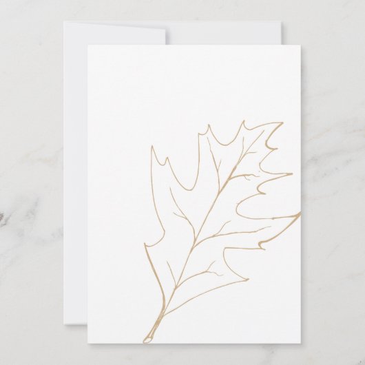 Oak-Blätter im Herbst Brautparty Einladung (Rückseite)