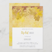 Oak-Blätter im Herbst Brautparty Einladung (Vorne/Hinten)