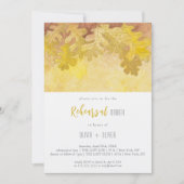 Oak Blätter im Herbst Probe Abendessen Einladung (Vorderseite)