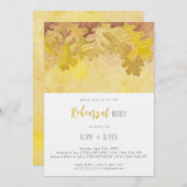 Oak Blätter im Herbst Probe Abendessen Einladung (Vorne/Hinten)