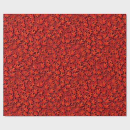 Oak Blätter Nature Art Pattern Geschenkpapier (Flach)