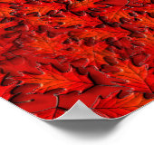 Oak Blätter Nature Art Pattern Poster (Ecke)