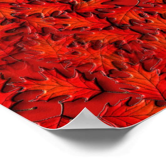 Oak Blätter Nature Art Pattern Poster (Ecke)