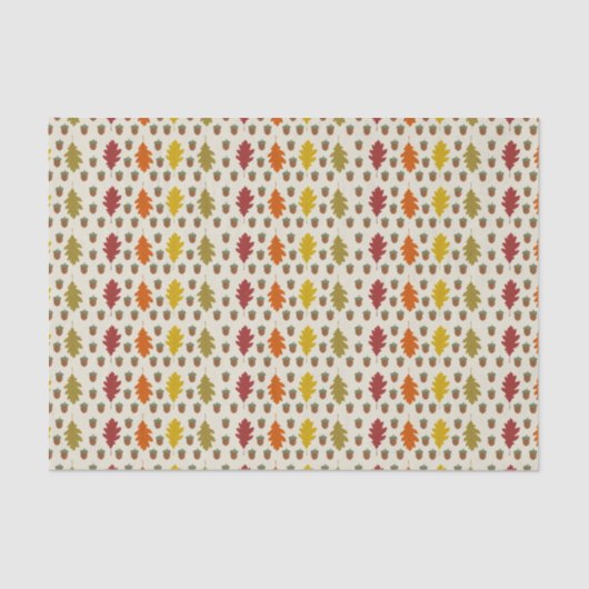 Oak Blätter und Acorns Herbsthochzeit Seidenpapier (Vorderseite)